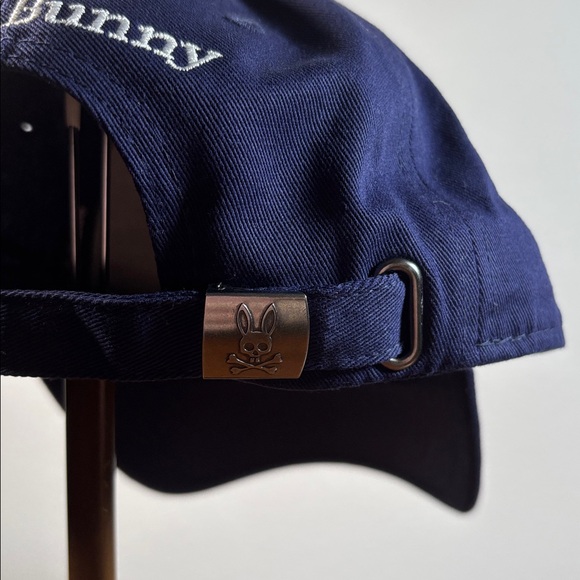 Psycho Bunny Dark Blue Cap Hat with Embroider Logo Man One Size Classic Fit - Picture 4 of 12